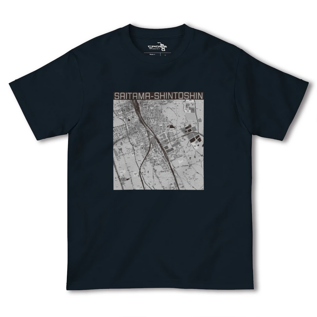 【さいたま新都心(埼玉県)】地図柄ヘビーウェイトTシャツ