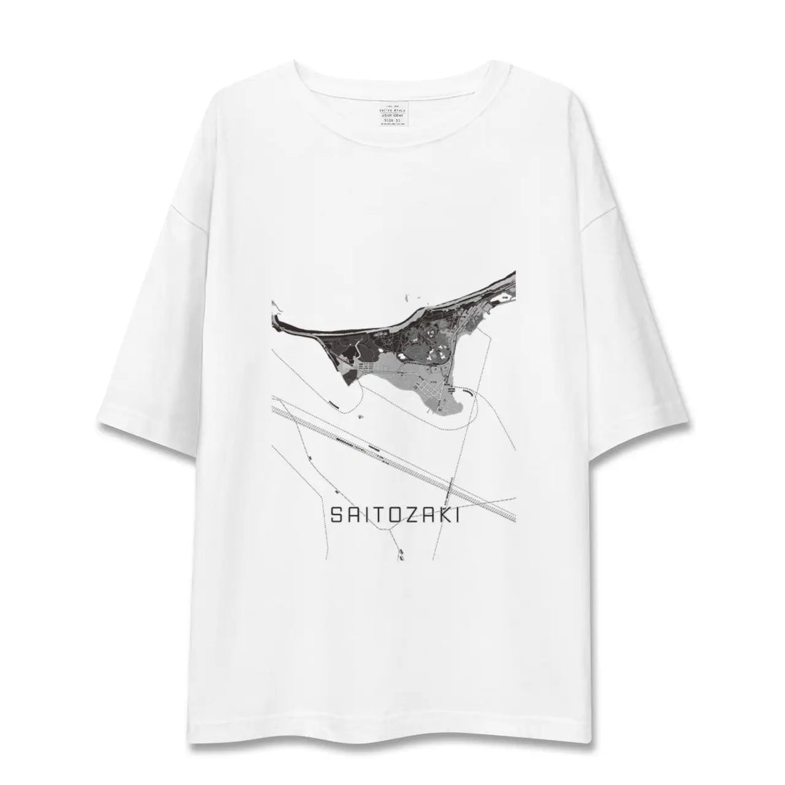 【西戸崎(福岡県)】地図柄ビッグシルエットTシャツ