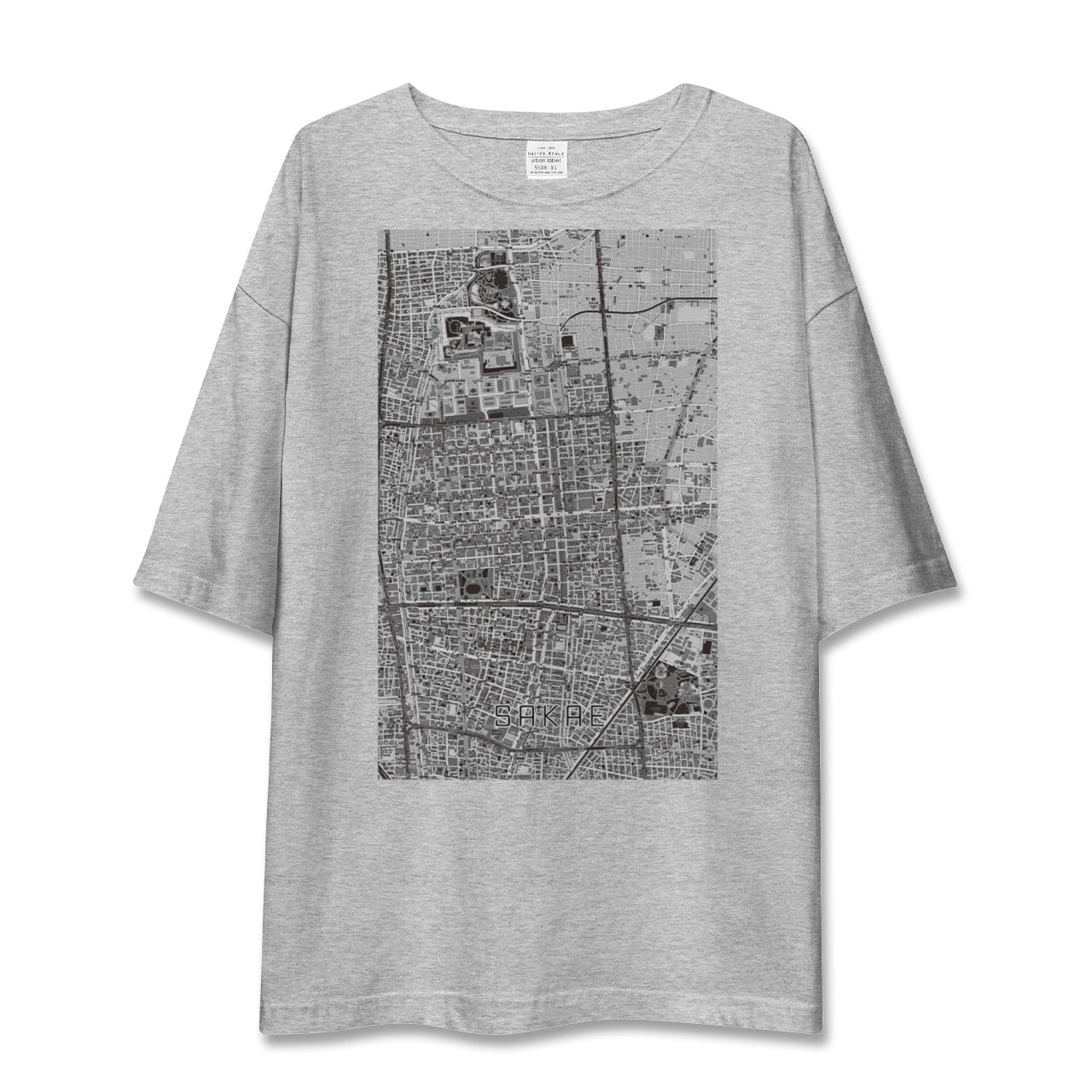 【栄（愛知県）】地図柄ビッグシルエットTシャツ