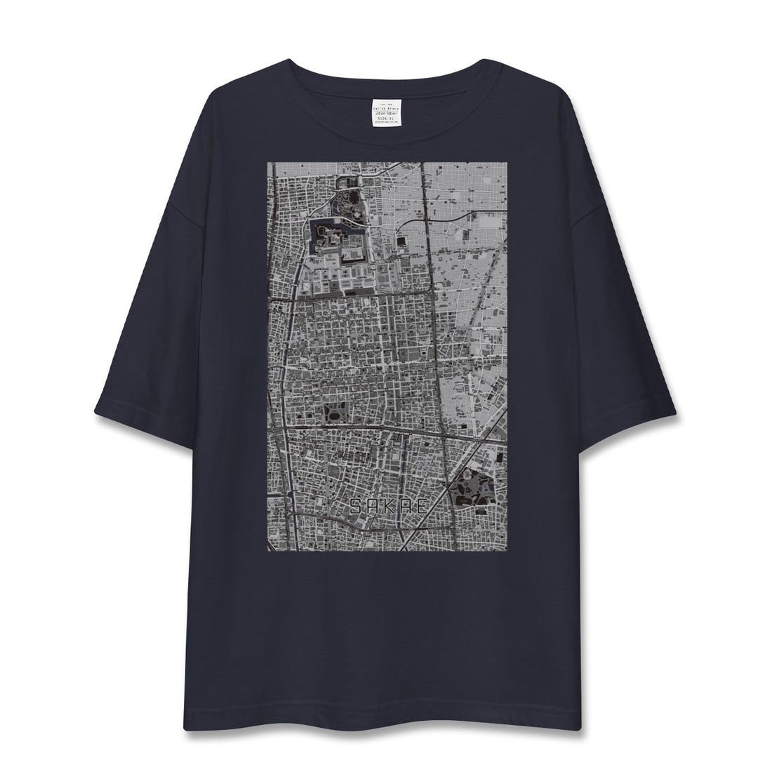 【栄（愛知県）】地図柄ビッグシルエットTシャツ
