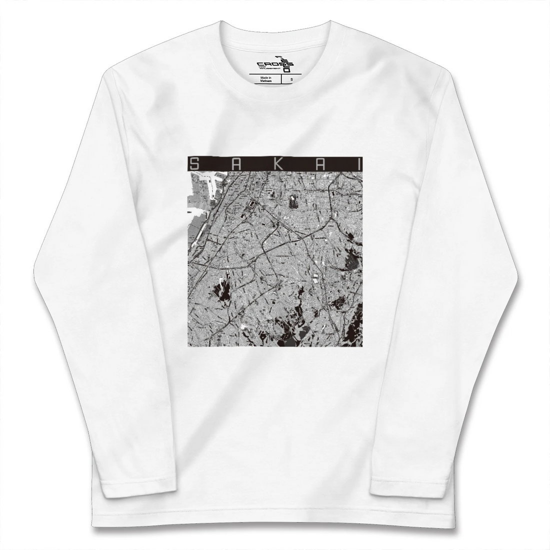 【堺2(大阪府)】地図柄ロングスリーブTシャツ