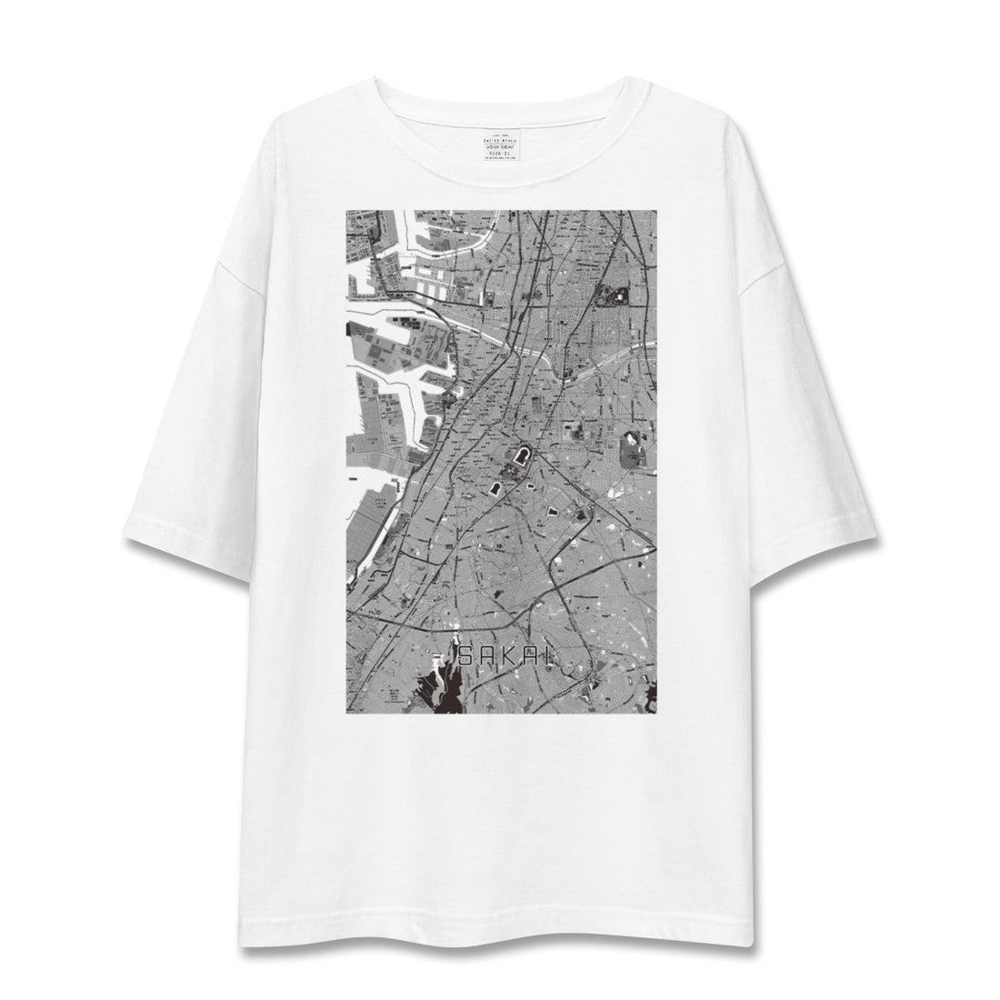 【堺(大阪府)】地図柄ビッグシルエットTシャツ