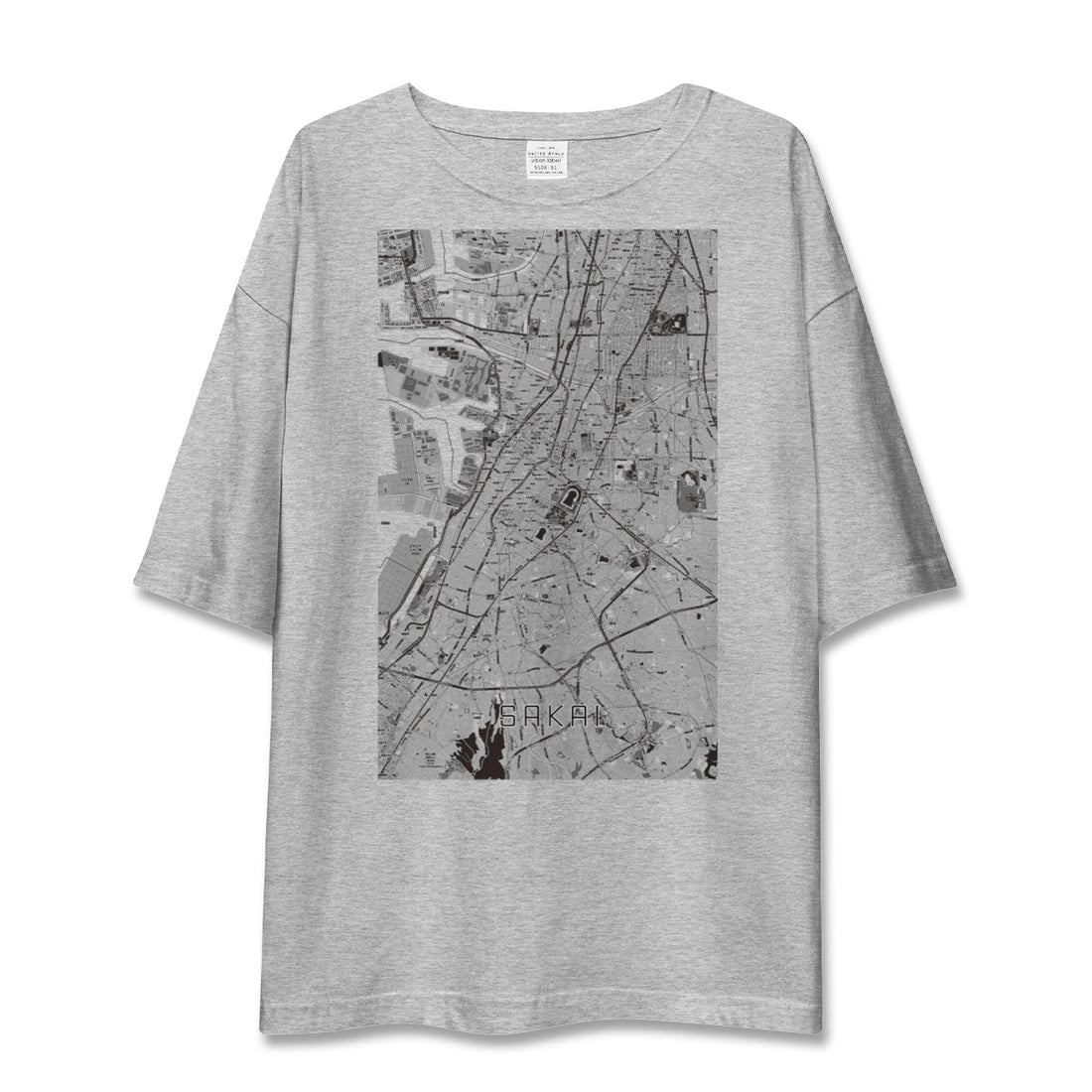 【堺(大阪府)】地図柄ビッグシルエットTシャツ