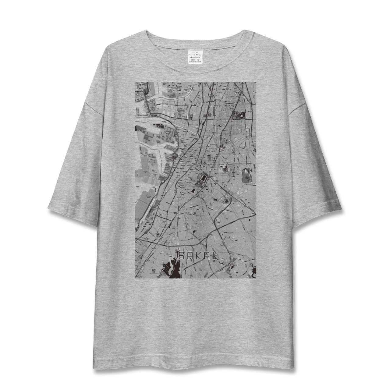 【堺（大阪府）】地図柄ビッグシルエットTシャツ