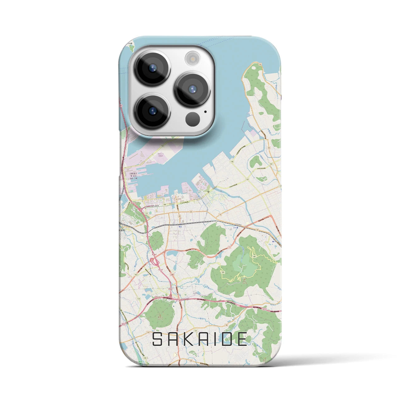 【坂出】地図柄iPhoneケース（バックカバータイプ・ナチュラル）iPhone 14 Pro 用
