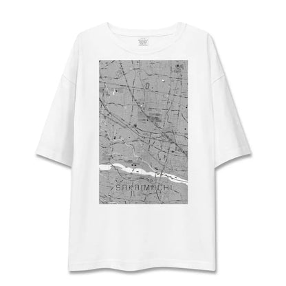 【境町（群馬県）】地図柄ビッグシルエットTシャツ