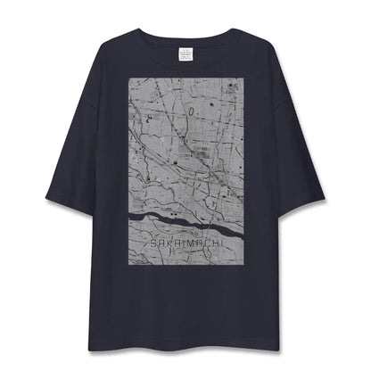 【境町（群馬県）】地図柄ビッグシルエットTシャツ