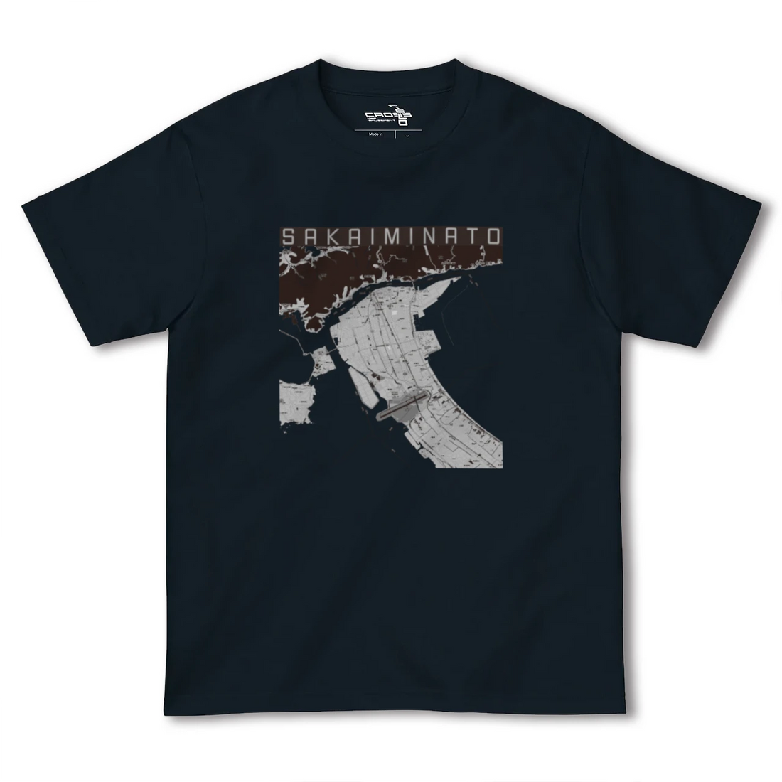 【境港（鳥取県）】地図柄ヘビーウェイトTシャツ