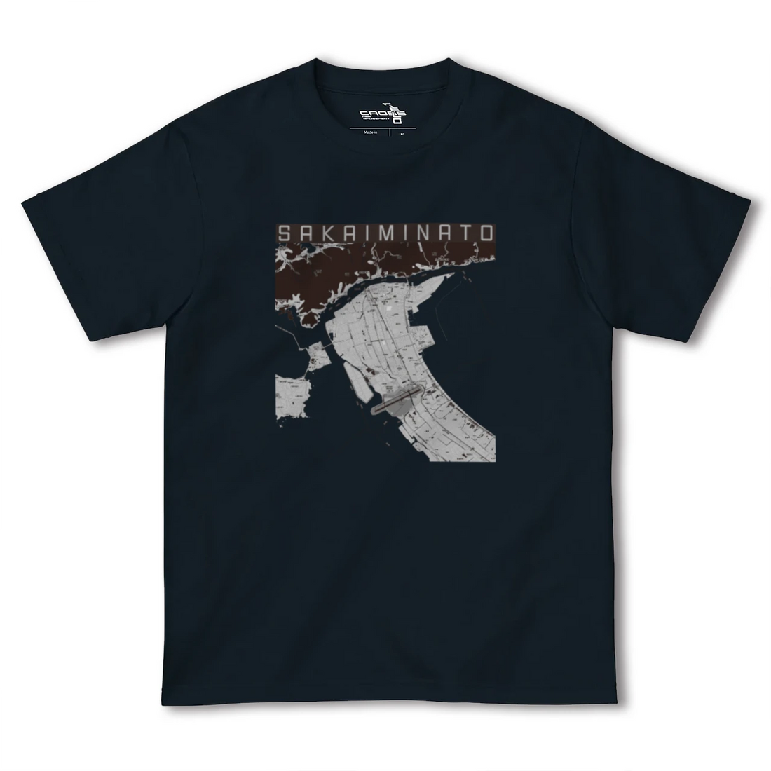 【境港(鳥取県)】地図柄ヘビーウェイトTシャツ