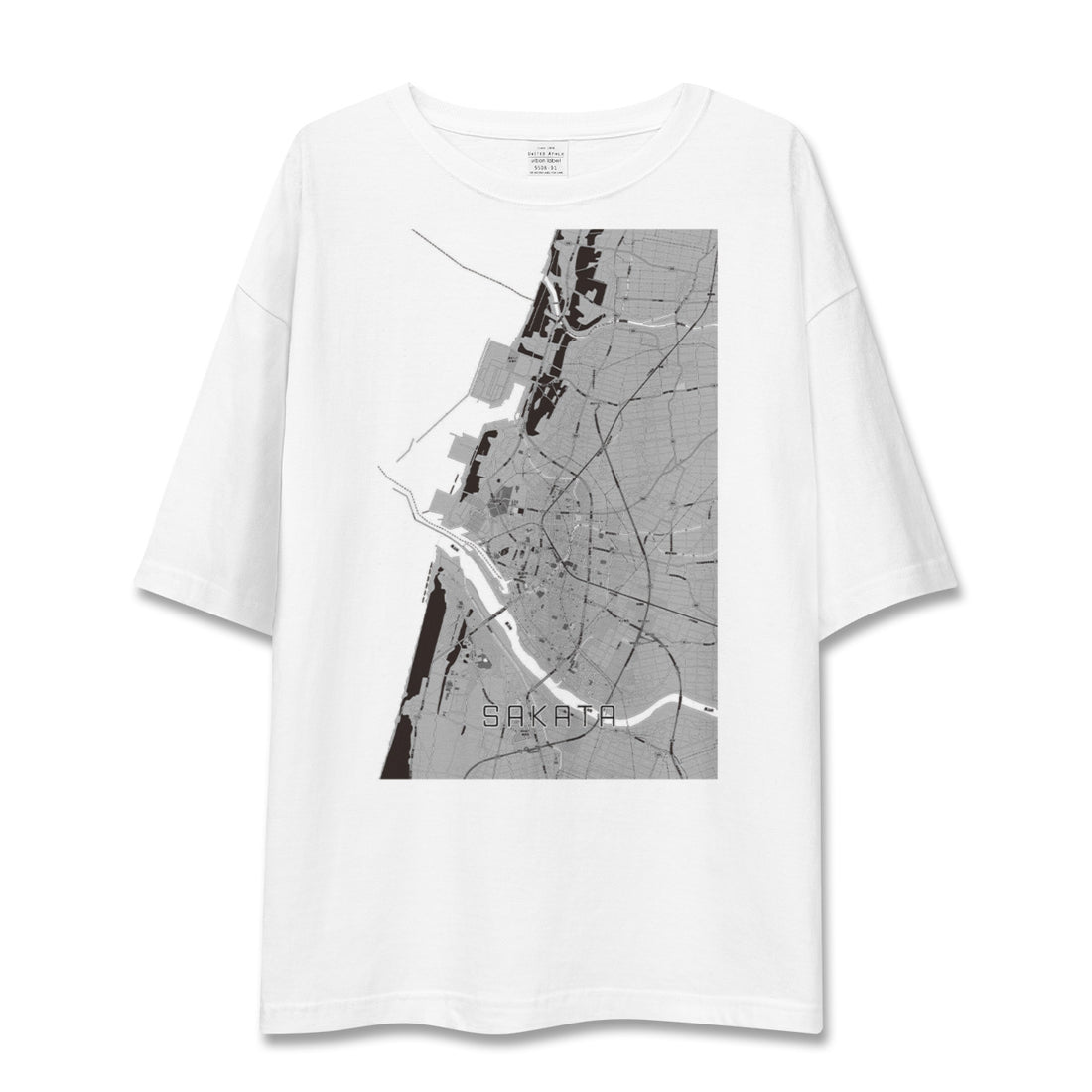 【酒田(山形県)】地図柄ビッグシルエットTシャツ