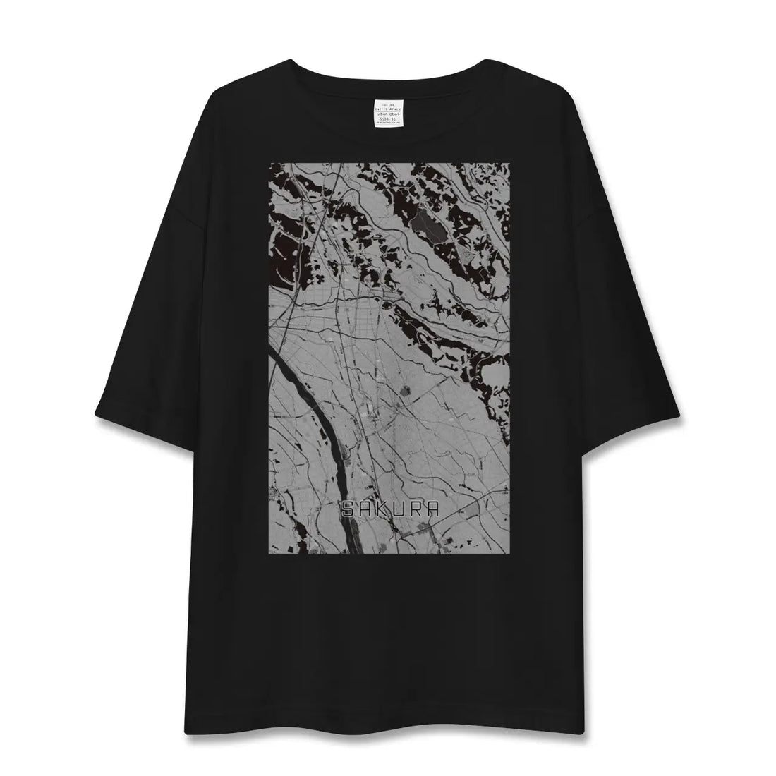 【さくら（栃木県）】地図柄ビッグシルエットTシャツ