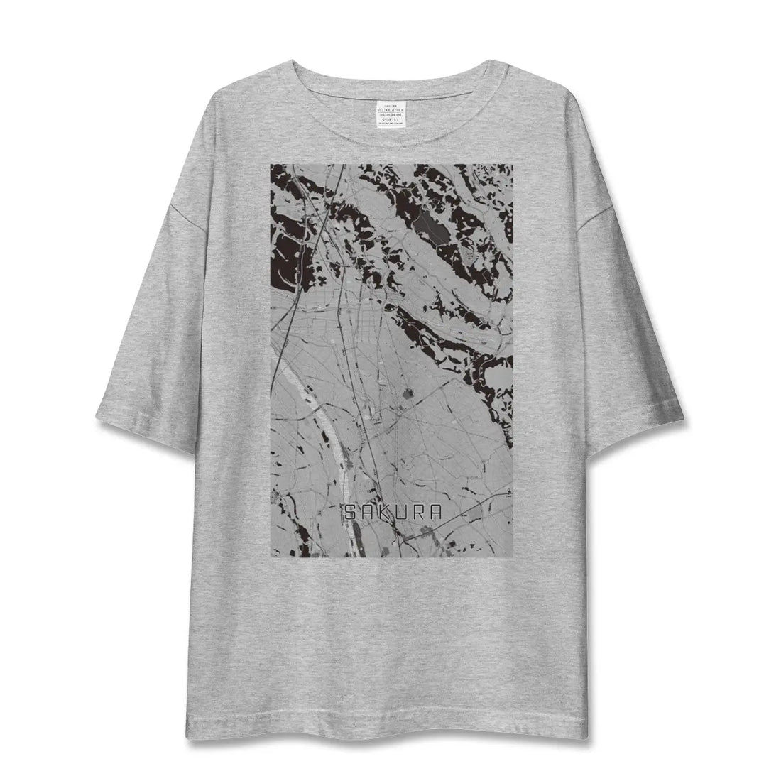 【さくら（栃木県）】地図柄ビッグシルエットTシャツ