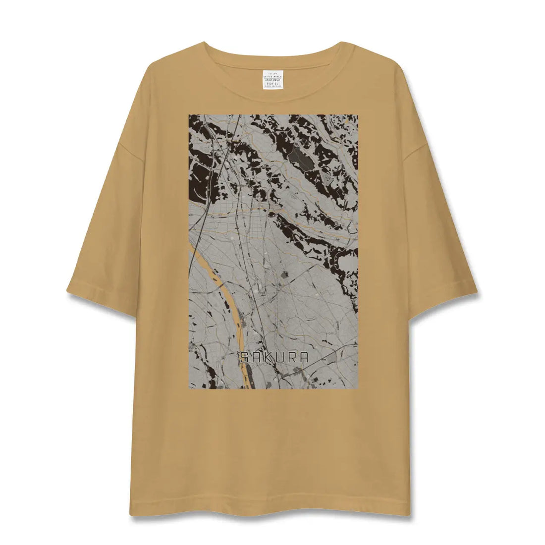 【さくら(栃木県)】地図柄ビッグシルエットTシャツ