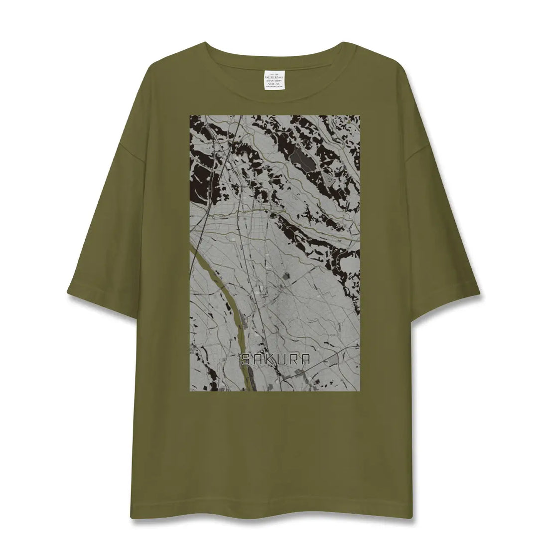 【さくら(栃木県)】地図柄ビッグシルエットTシャツ