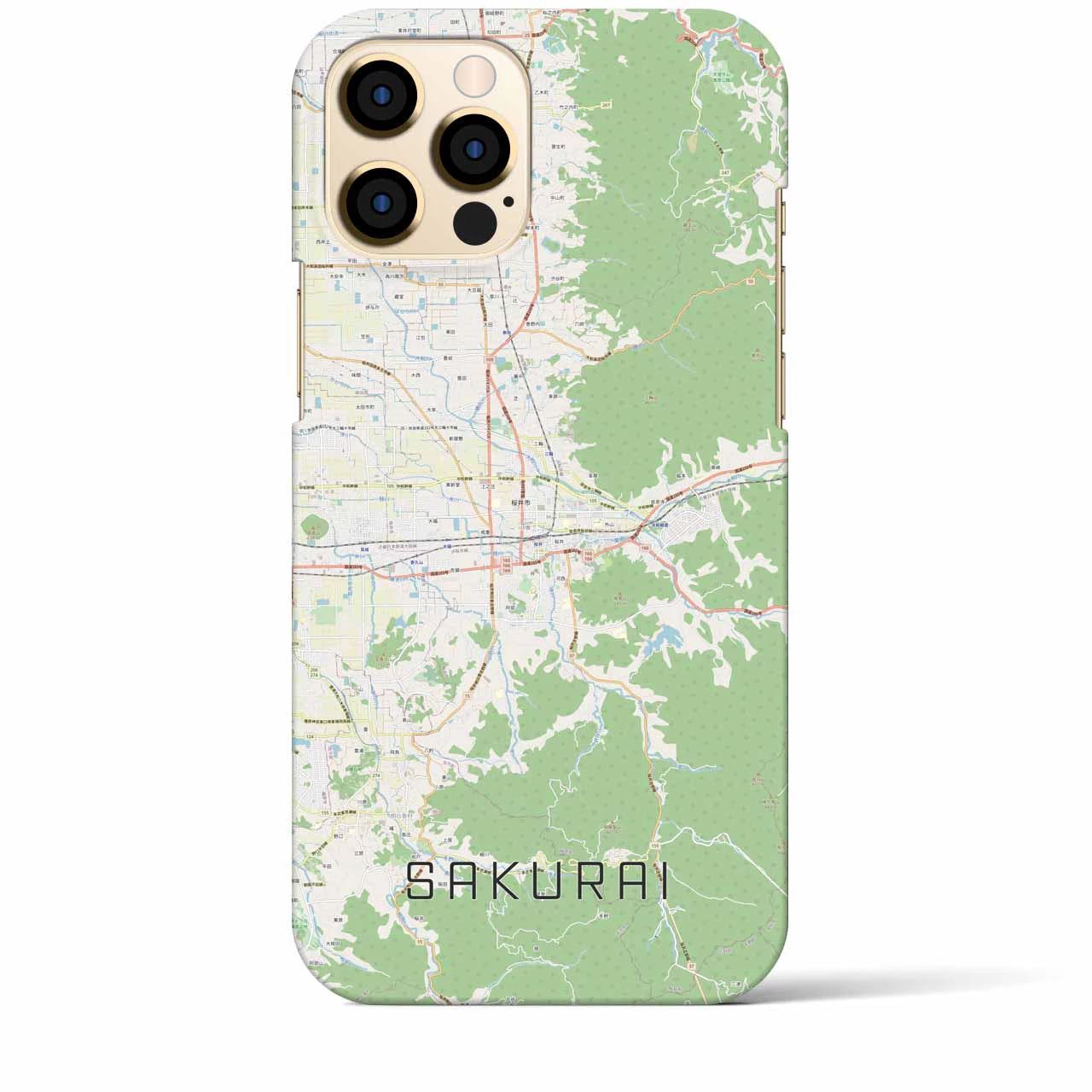 【桜井】地図柄iPhoneケース（バックカバータイプ・ナチュラル）iPhone 12 Pro Max 用