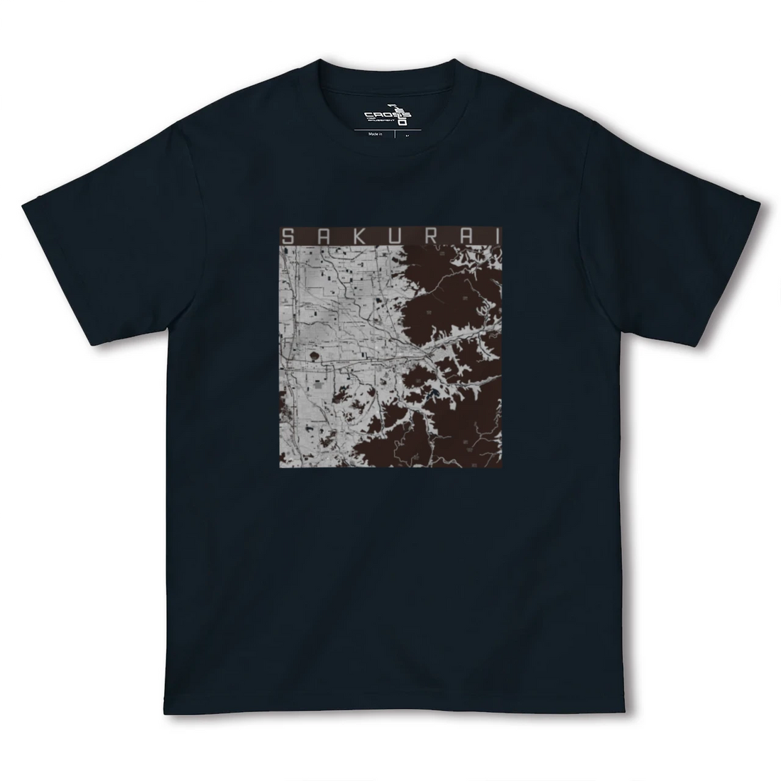 【桜井(奈良県)】地図柄ヘビーウェイトTシャツ
