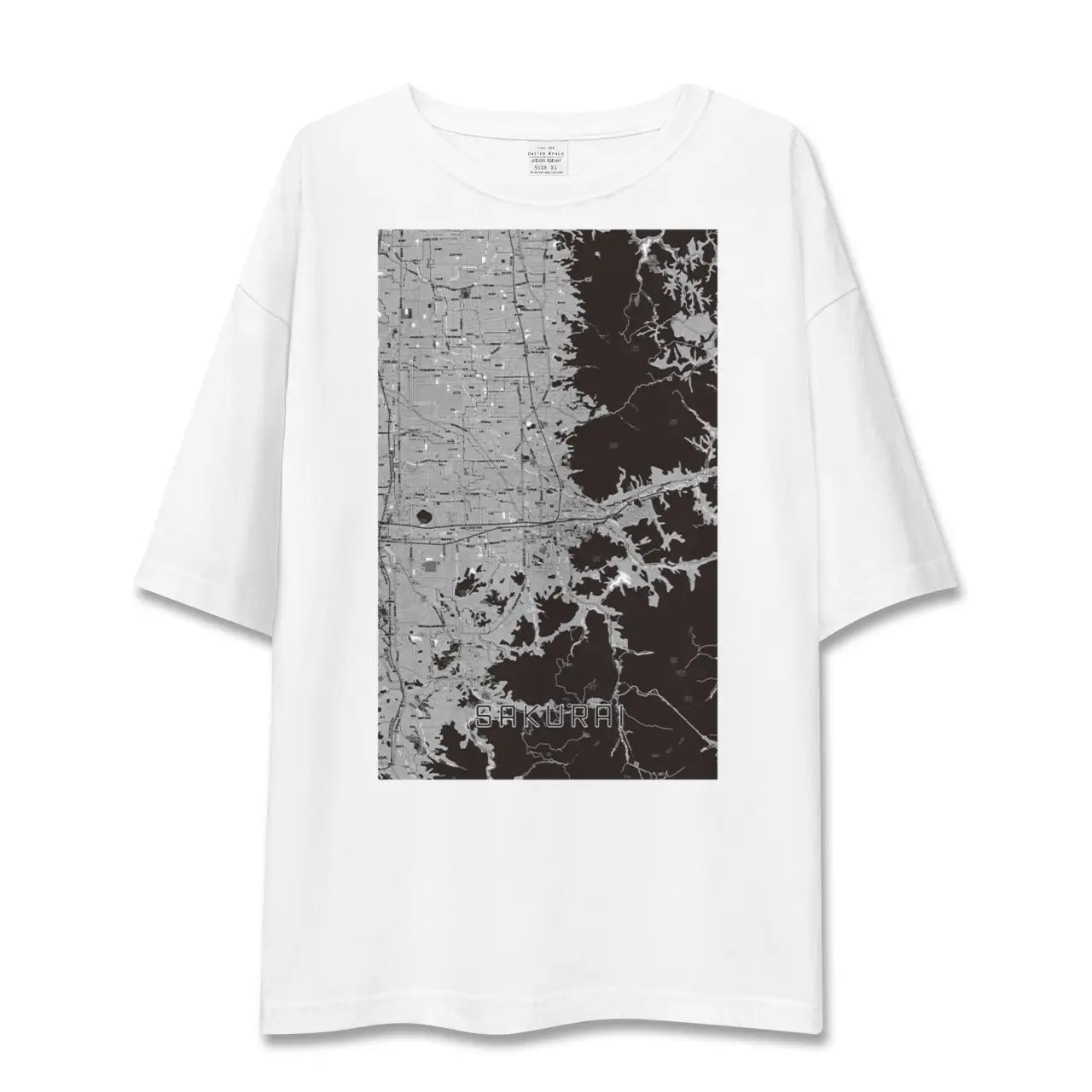 【桜井（奈良県）】地図柄ビッグシルエットTシャツ