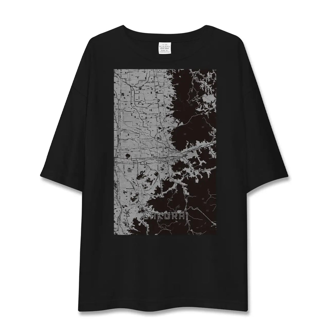 【桜井(奈良県)】地図柄ビッグシルエットTシャツ