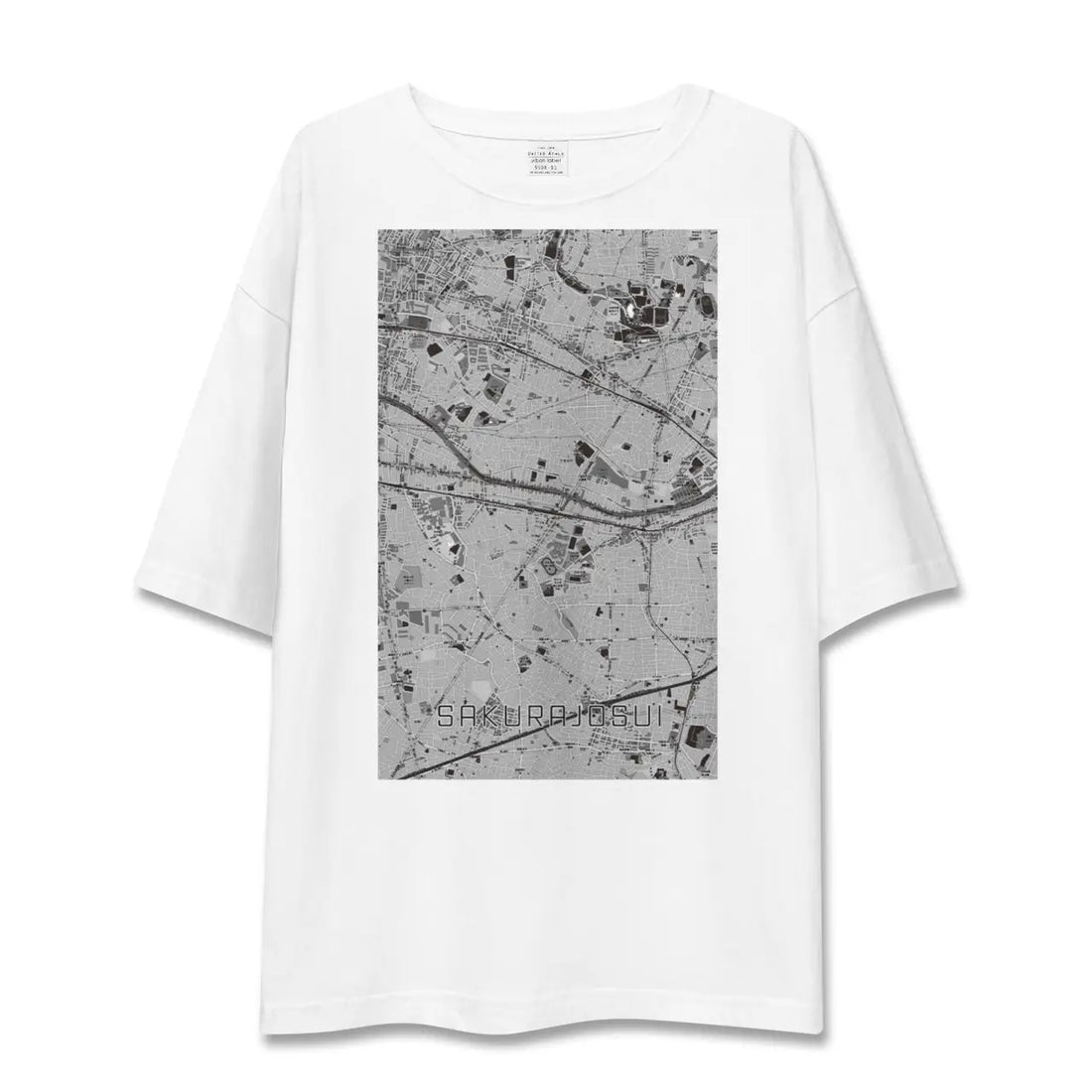 【桜上水(東京都)】地図柄ビッグシルエットTシャツ