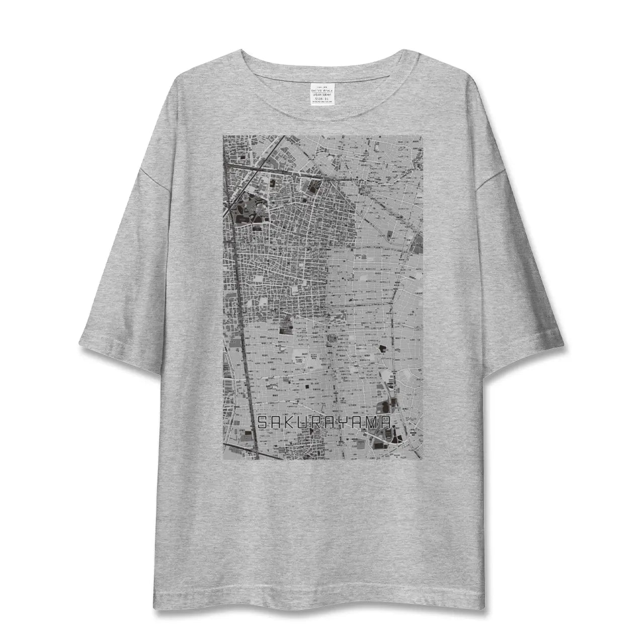 【桜山（愛知県）】地図柄ビッグシルエットTシャツ