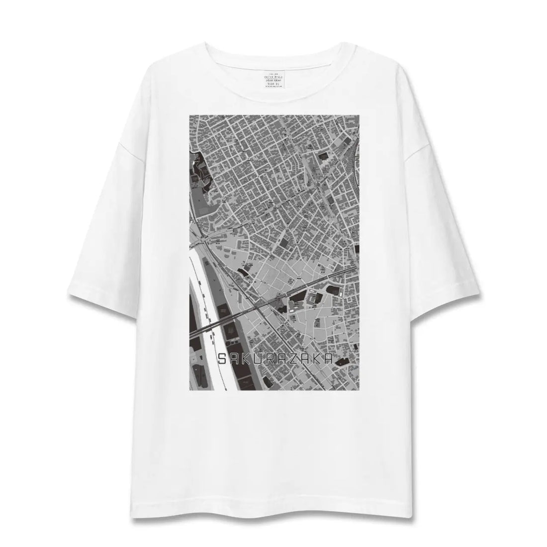 【桜坂（東京都）】地図柄ビッグシルエットTシャツ
