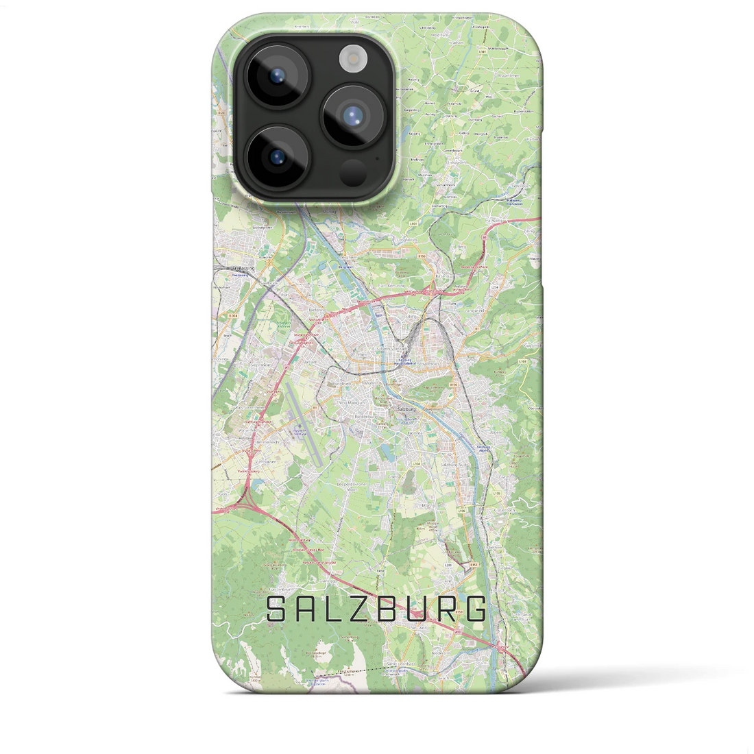 【ザルツブルク】地図柄iPhoneケース（バックカバータイプ・ナチュラル）iPhone 15 Pro Max 用