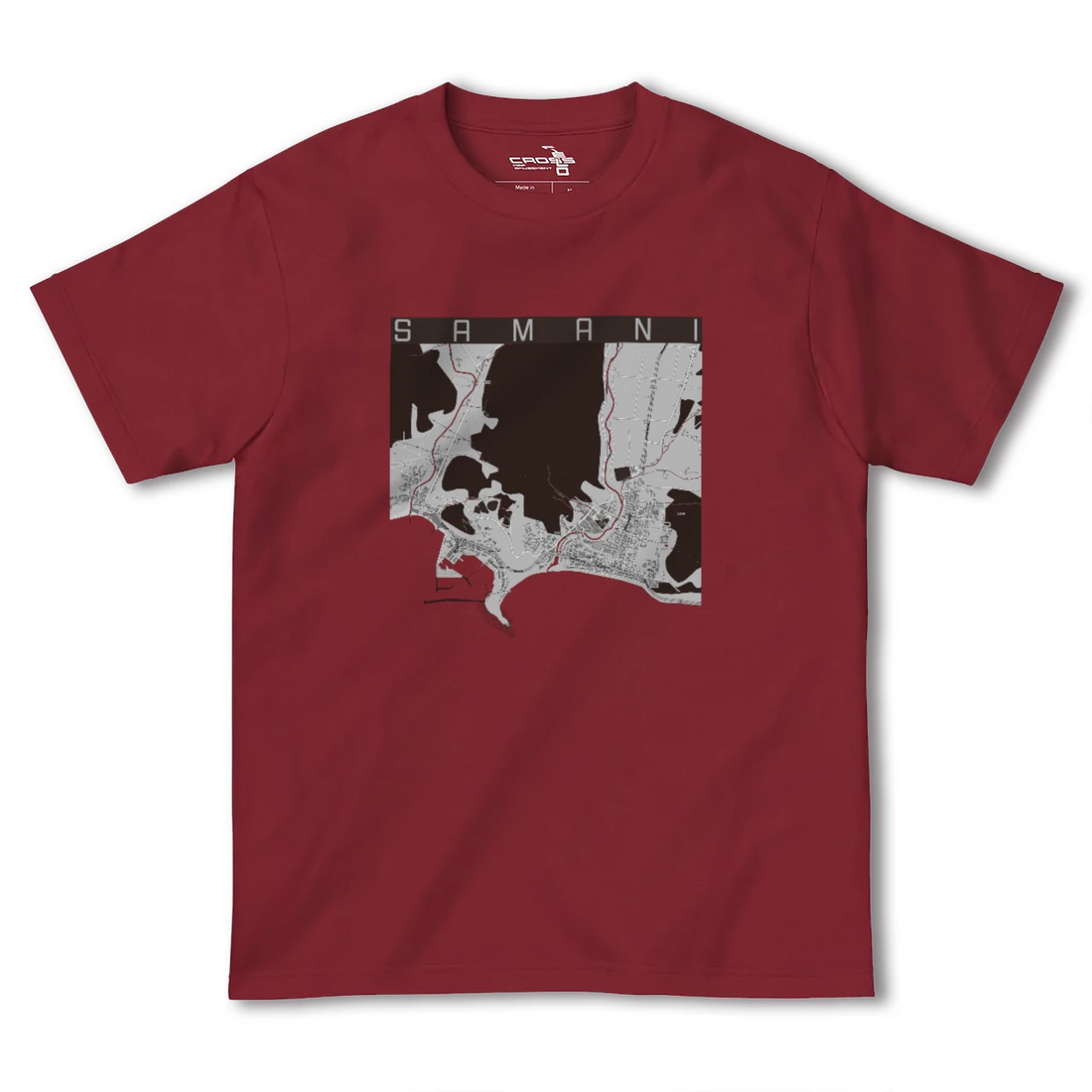 【様似(北海道)】地図柄ヘビーウェイトTシャツ