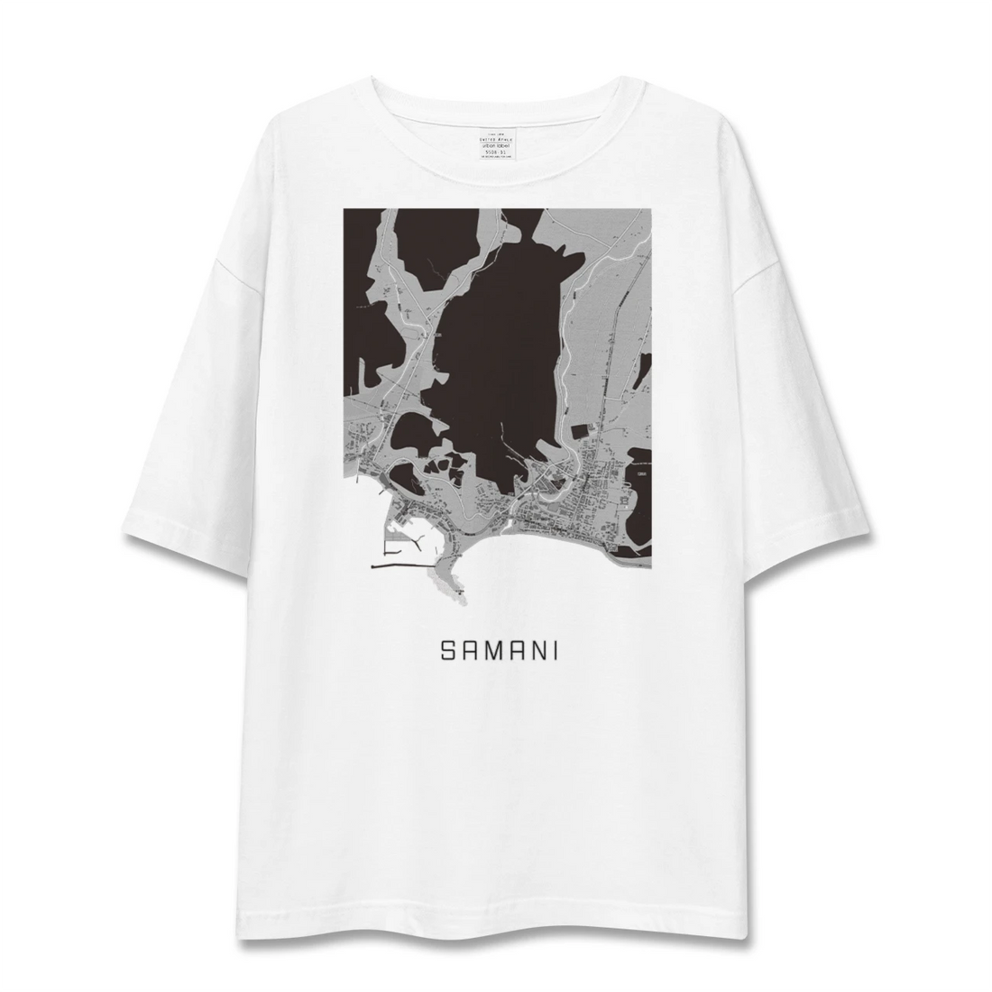 【様似(北海道)】地図柄ビッグシルエットTシャツ