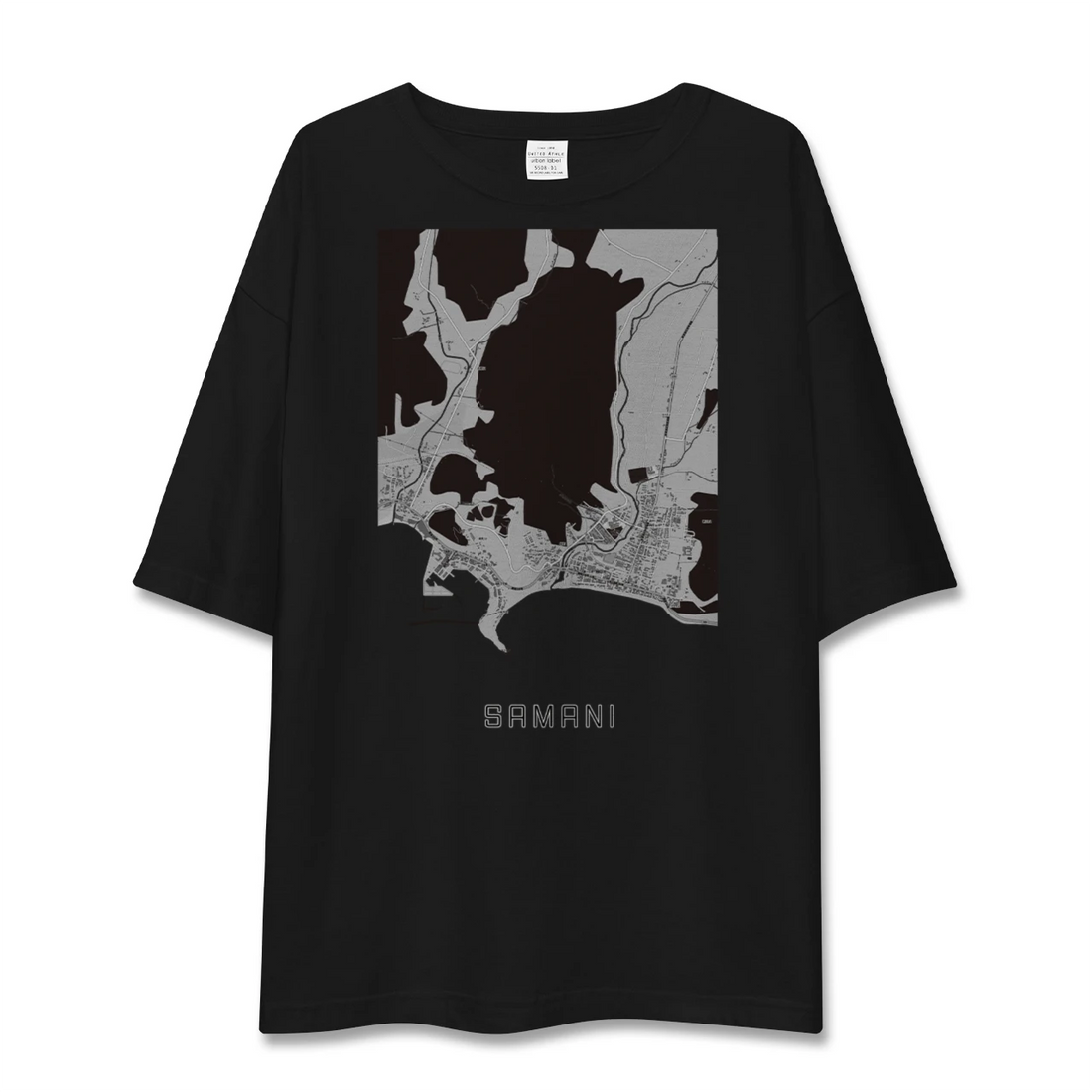 【様似(北海道)】地図柄ビッグシルエットTシャツ