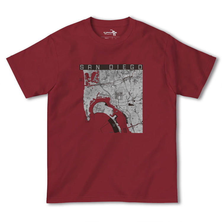 【サンディエゴ（アメリカ）】地図柄ヘビーウェイトTシャツ