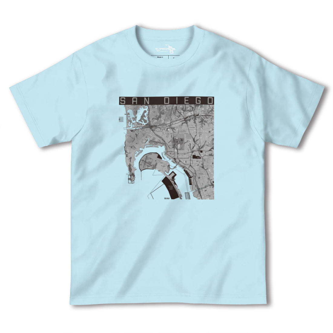 【サンディエゴ(アメリカ)】地図柄ヘビーウェイトTシャツ