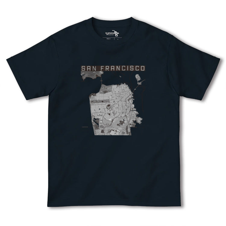 【サンフランシスコ（アメリカ）】地図柄ヘビーウェイトTシャツ