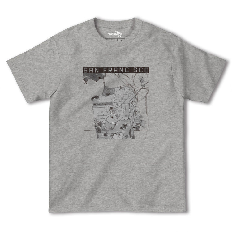 【サンフランシスコ（アメリカ）】地図柄ヘビーウェイトTシャツ