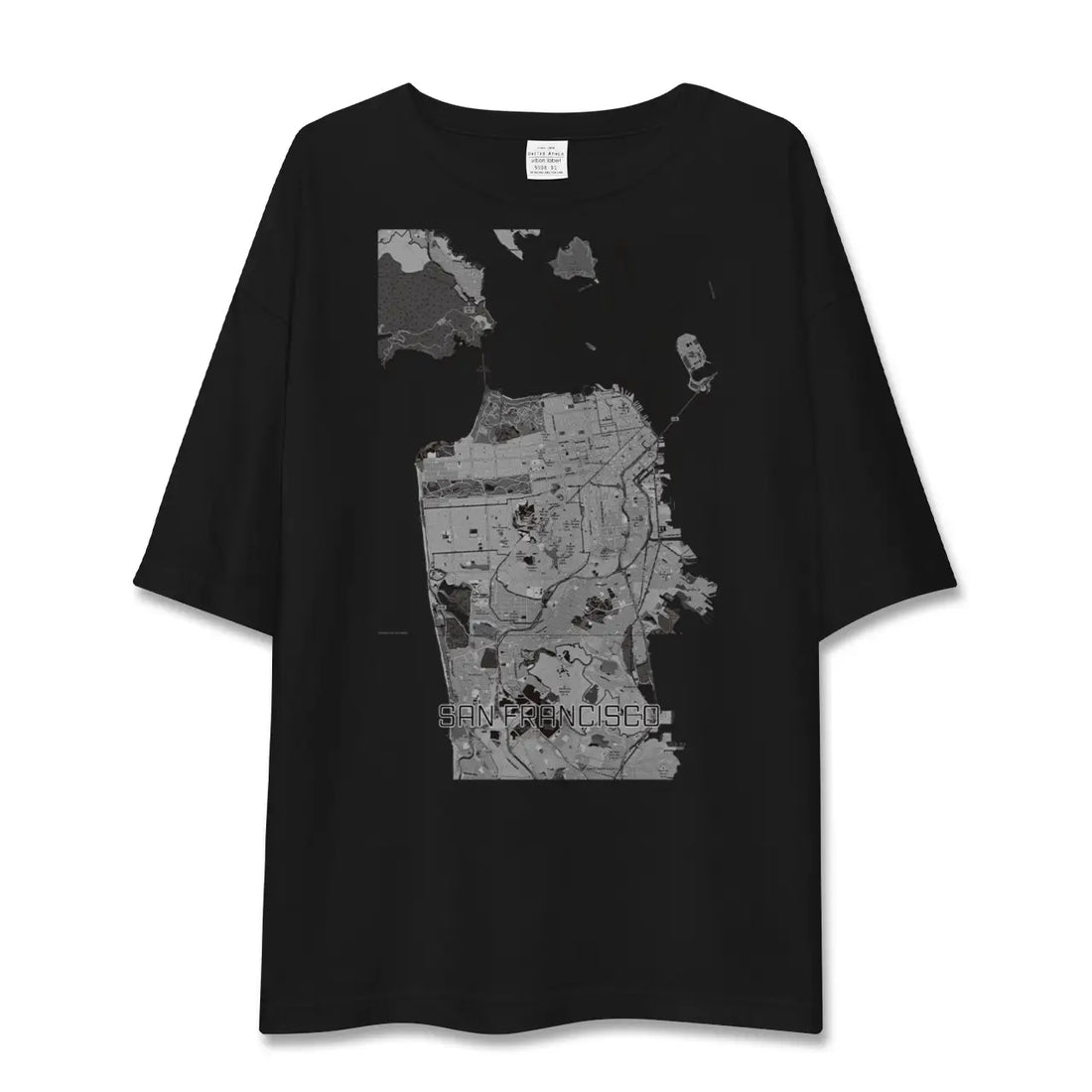 【サンフランシスコ（アメリカ）】地図柄ビッグシルエットTシャツ