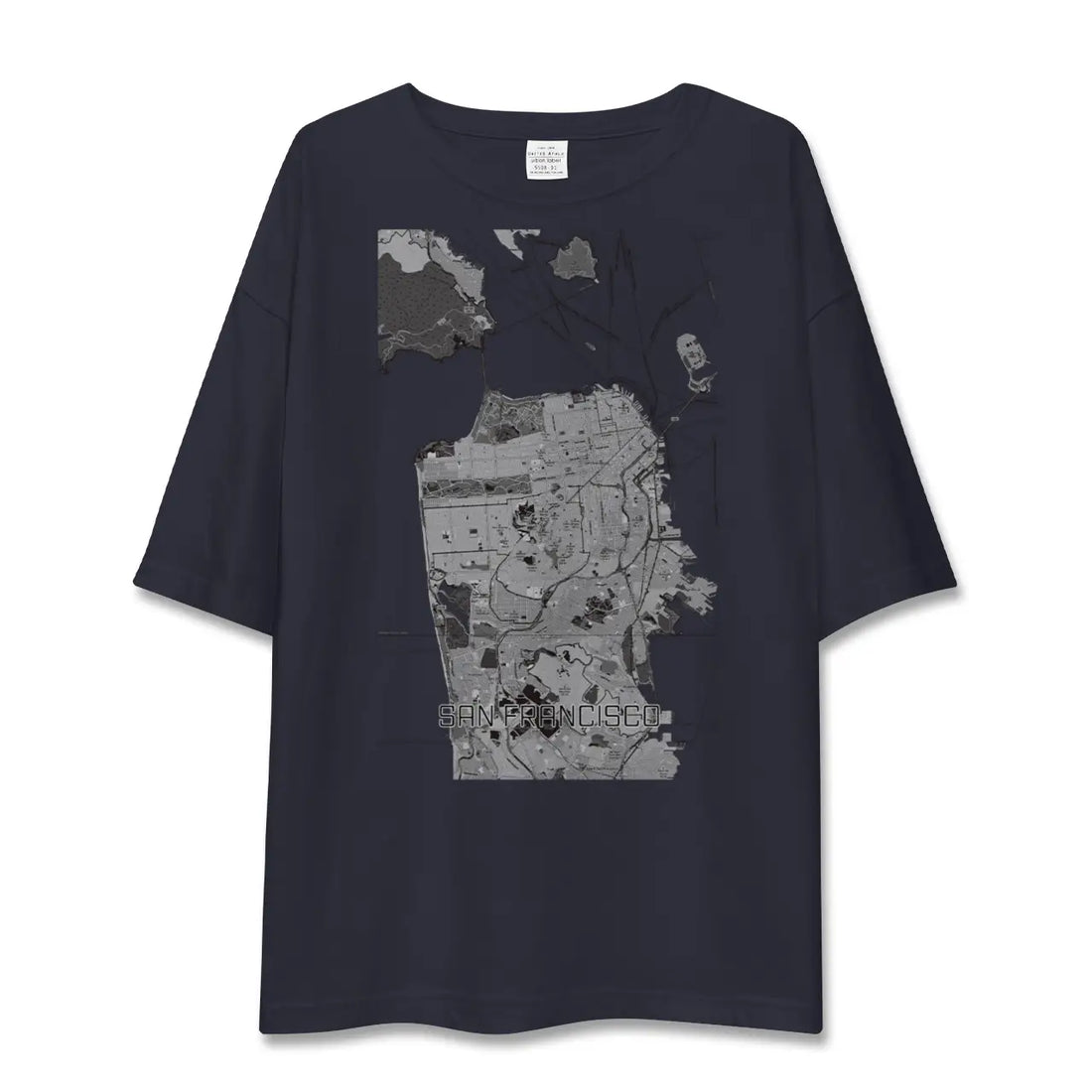 【サンフランシスコ（アメリカ）】地図柄ビッグシルエットTシャツ