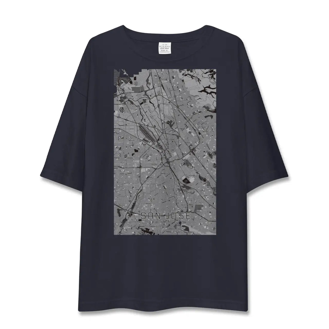 【サンノゼ（アメリカ）】地図柄ビッグシルエットTシャツ