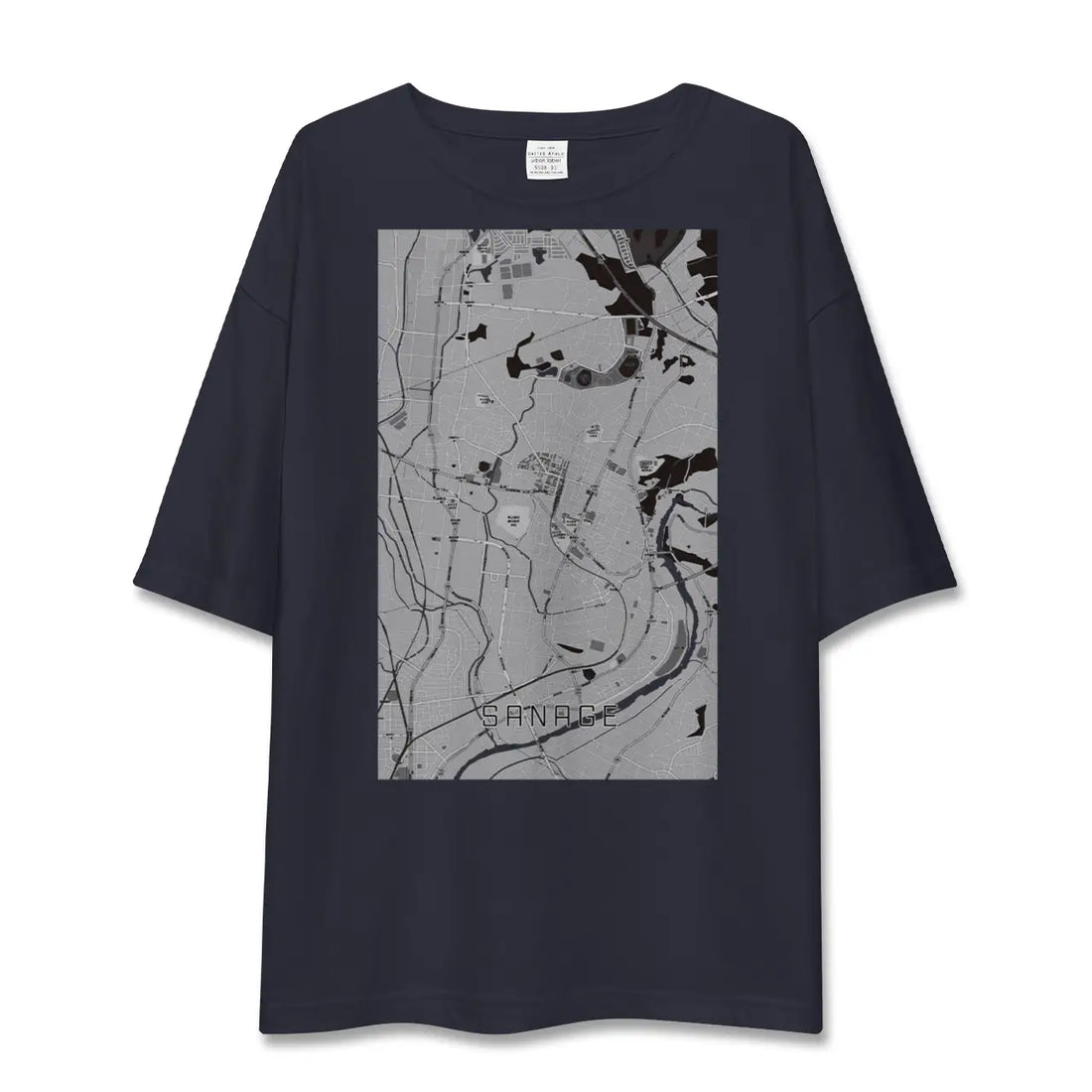 【猿投（愛知県）】地図柄ビッグシルエットTシャツ