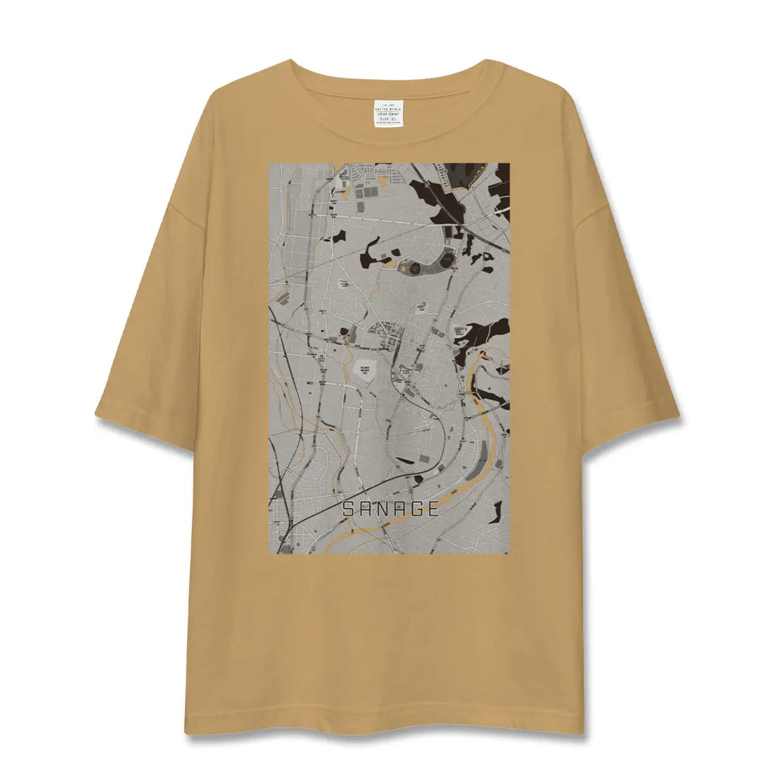 【猿投(愛知県)】地図柄ビッグシルエットTシャツ