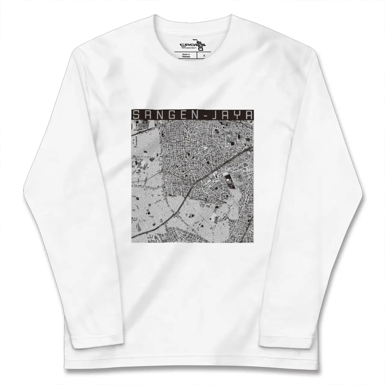【三軒茶屋（東京都）】地図柄ロングスリーブTシャツ