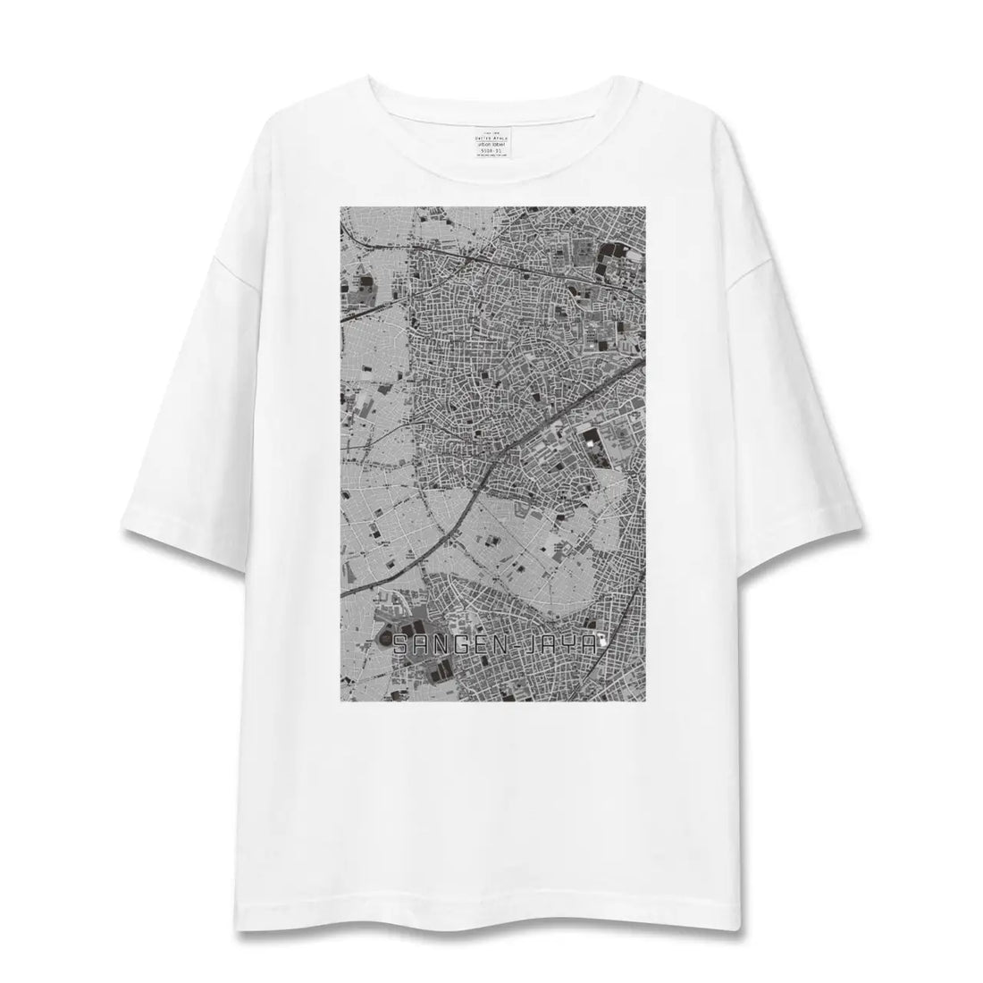 【三軒茶屋(東京都)】地図柄ビッグシルエットTシャツ