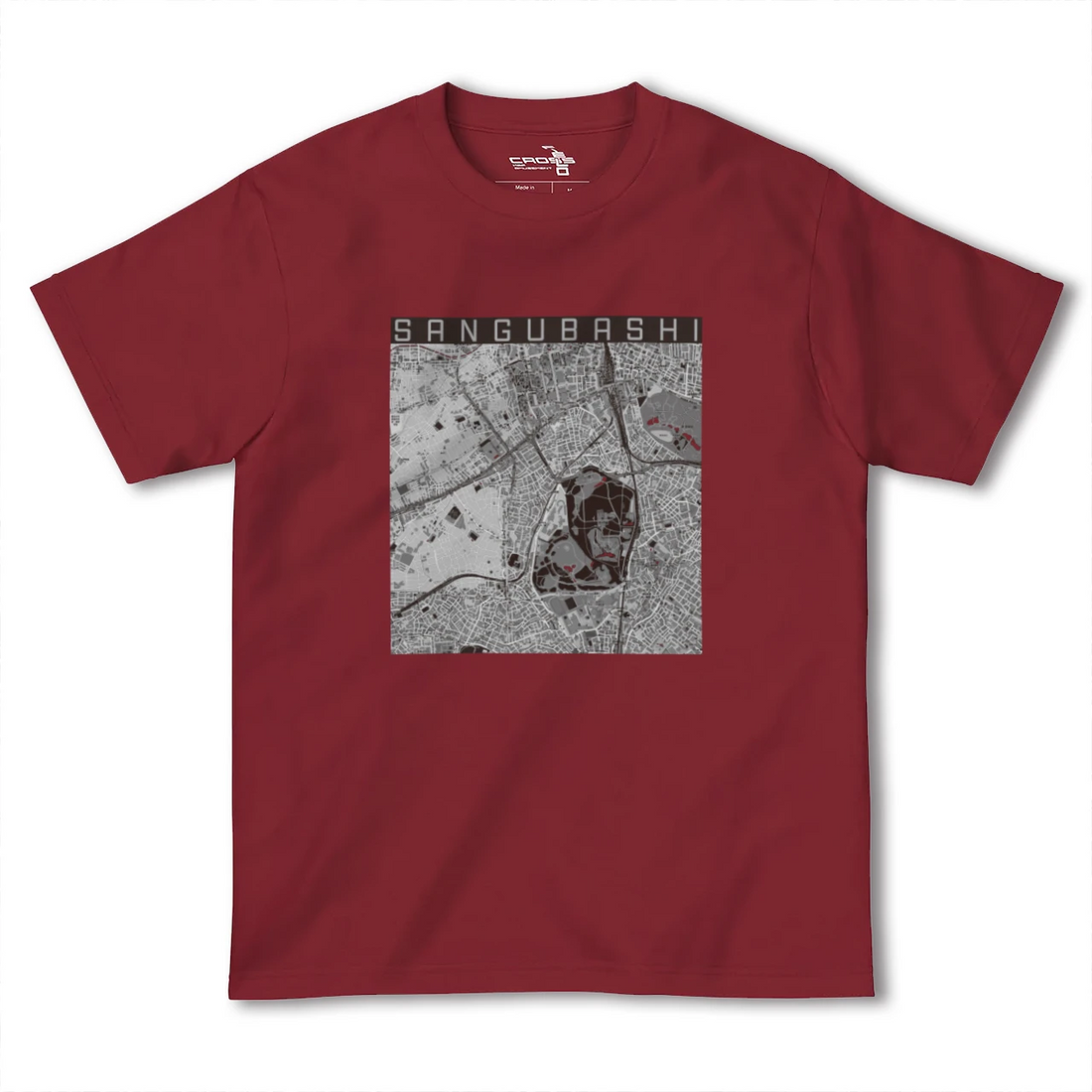 【参宮橋(東京都)】地図柄ヘビーウェイトTシャツ