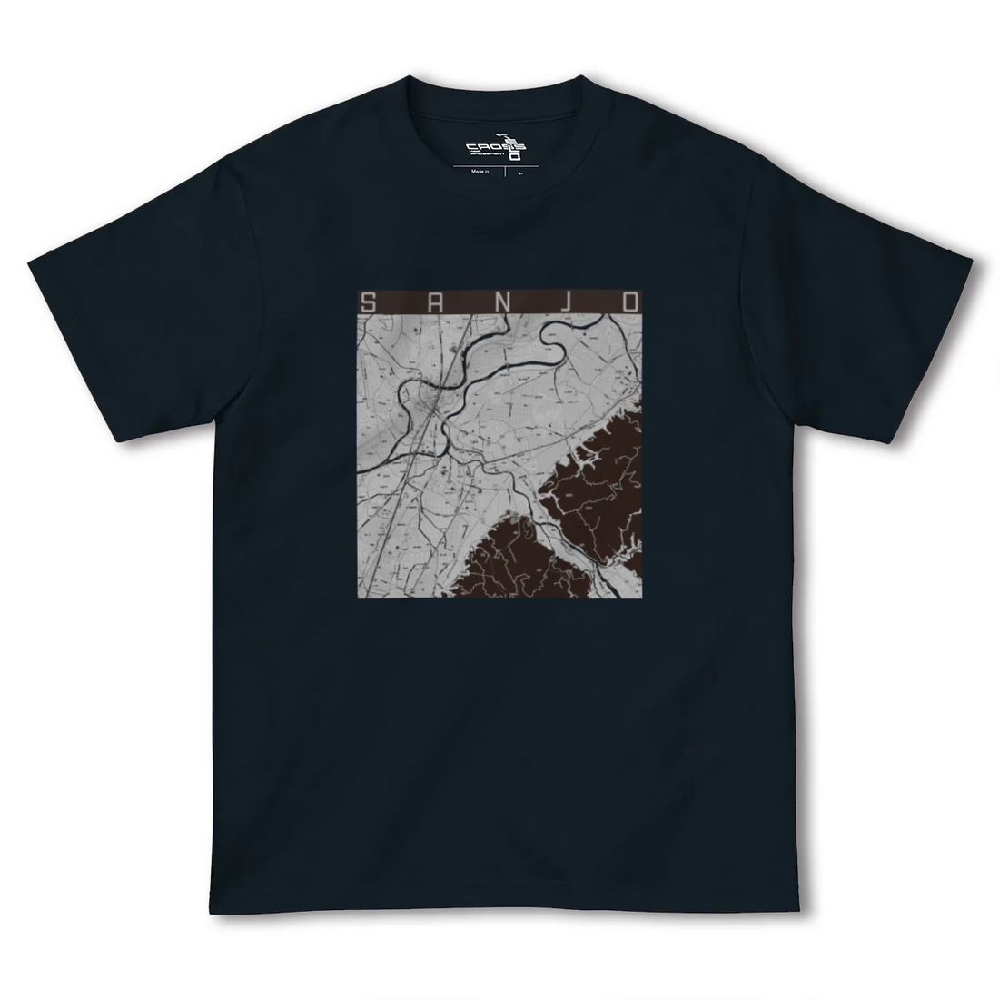 【三条(新潟県)(新潟県)】地図柄ヘビーウェイトTシャツ