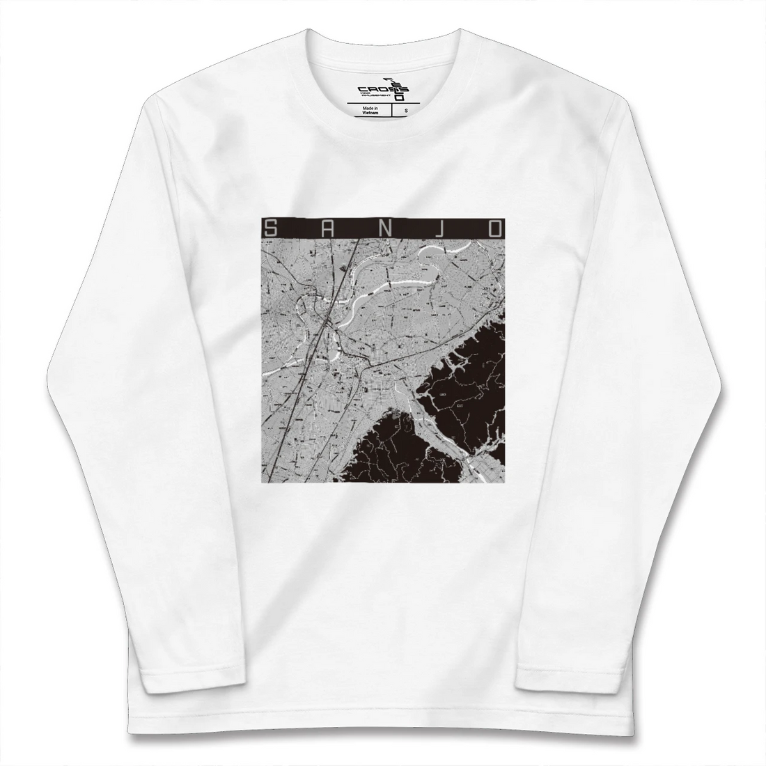 【三条(新潟県)(新潟県)】地図柄ロングスリーブTシャツ