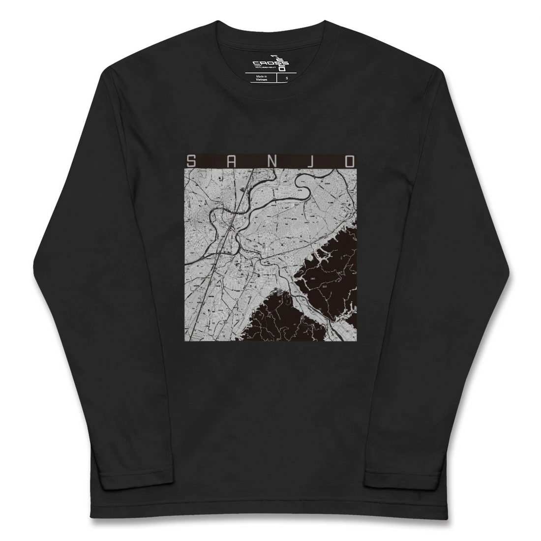 【三条(新潟県)(新潟県)】地図柄ロングスリーブTシャツ
