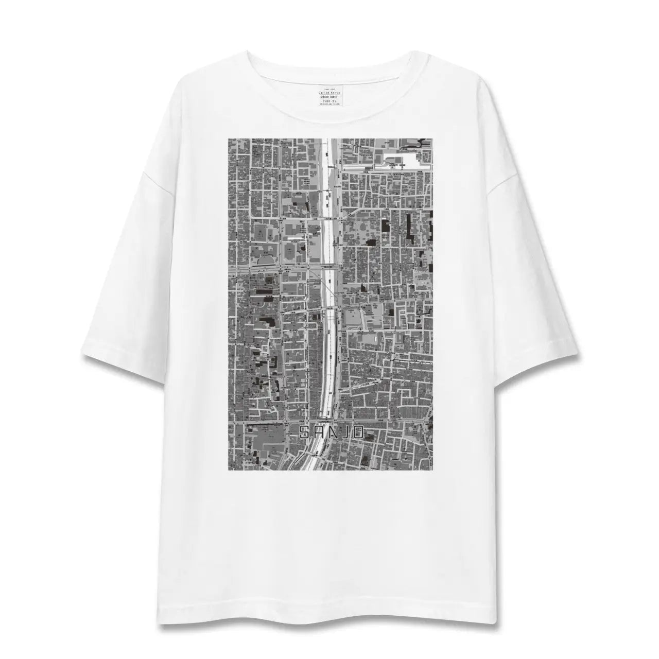 【三条（京都府）】地図柄ビッグシルエットTシャツ