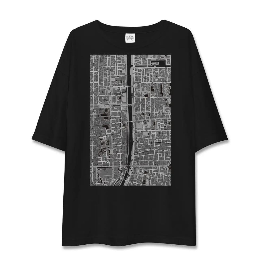 【三条(京都府)】地図柄ビッグシルエットTシャツ