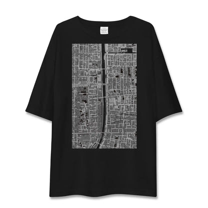【三条（京都府）】地図柄ビッグシルエットTシャツ