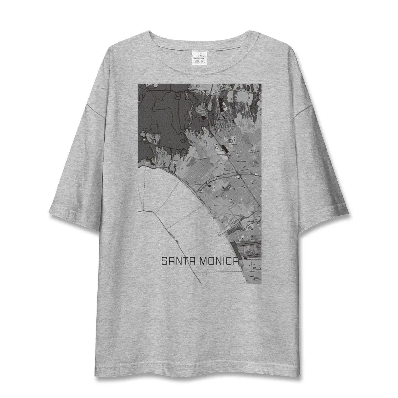 【サンタモニカ（アメリカ）】地図柄ビッグシルエットTシャツ