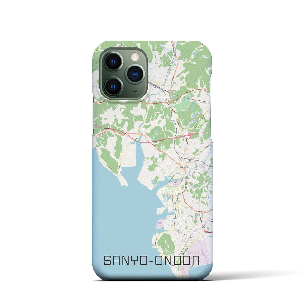 【山陽小野田】地図柄iPhoneケース（バックカバータイプ・ナチュラル）iPhone 11 Pro 用