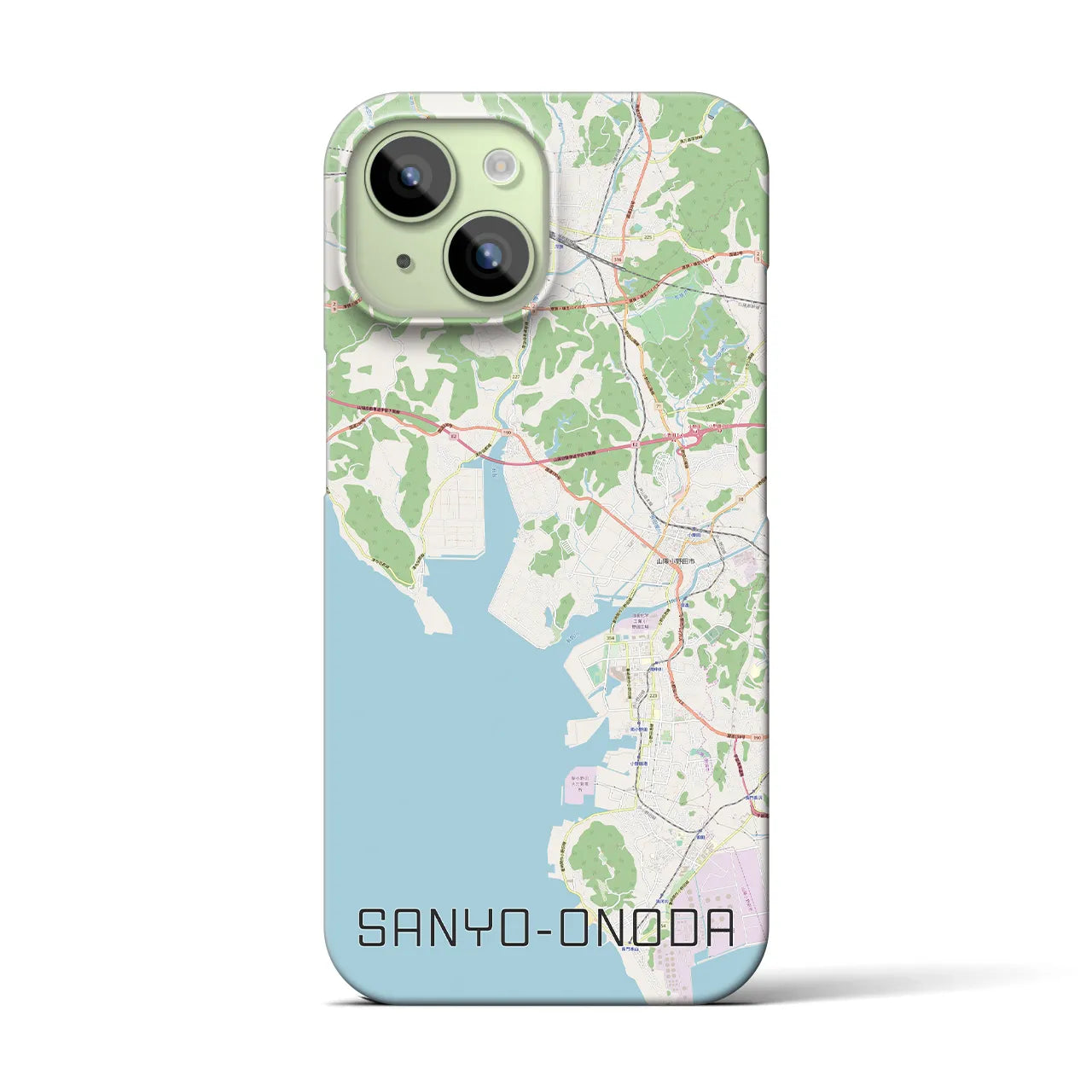 【山陽小野田】地図柄iPhoneケース（バックカバータイプ・ナチュラル）iPhone 15 用